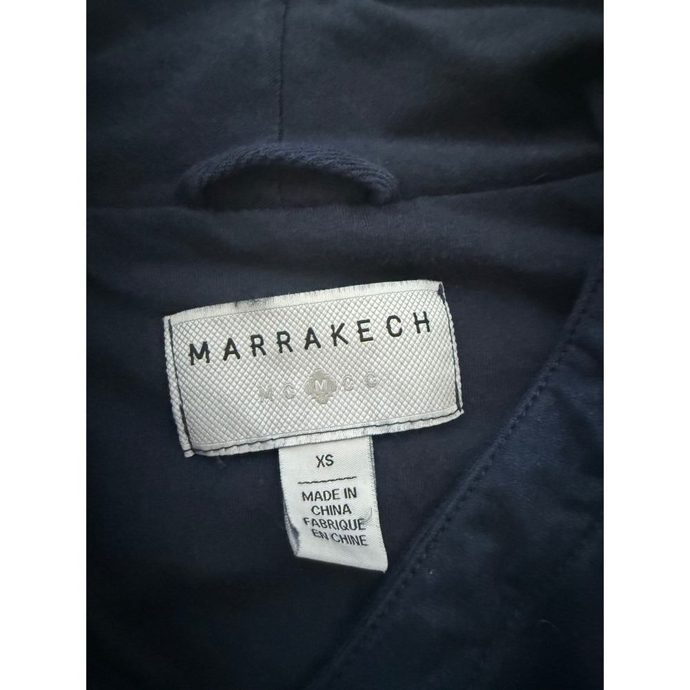 Marrakech Navy Moto Jacket Women's XS Asymmetrical Zip Utility Anthropologie - Picture 5 of 11